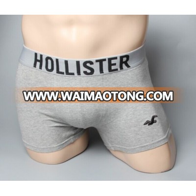 OEM Design Your Own Brand Logo Men Underwear Lycra Cotton Sport Man Boxer Briefs with Embroidered Logo