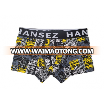 Customized Your Own Fashion Desgin Printed Colorful 95% Cotton 5% Elastane OEM Logo Stretch Woven Band Sport Men Boxer Briefs