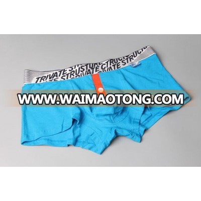 Male DIY Snap Fastener Boxer Shorts Breathable Cotton Men's Brand Sexy Trunk Underwear Button Men Underwear