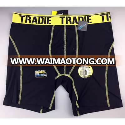 OEM Customized Your Own Brand Design High Stretch Band 92% Polyester 8% Spandex Quick Qry Sport Midway Long Leg Men Boxer Briefs