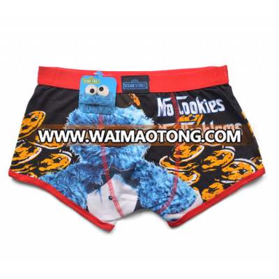 2017 OEM Customized Your Own Print Design 92% Polyester 8% Spandex Sport Feel High Stretch Band Men Pouch Trunk Boxer Underwear